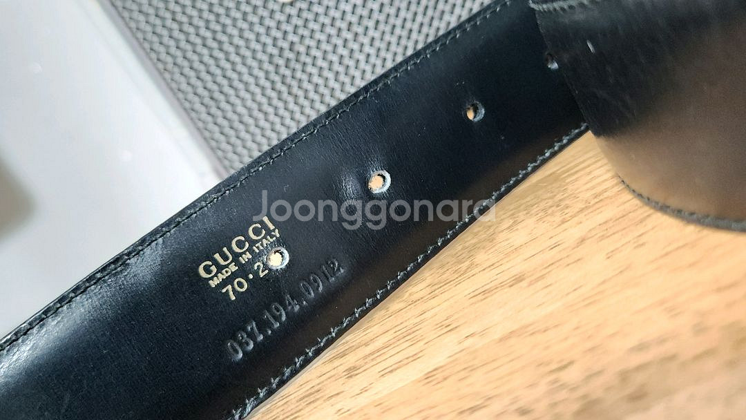 # GUCCI 구찌 정품 블랙 레더 여성명품벨트 급처--4