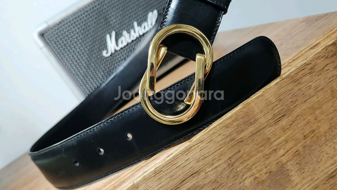 # GUCCI 구찌 정품 블랙 레더 여성명품벨트 급처--7