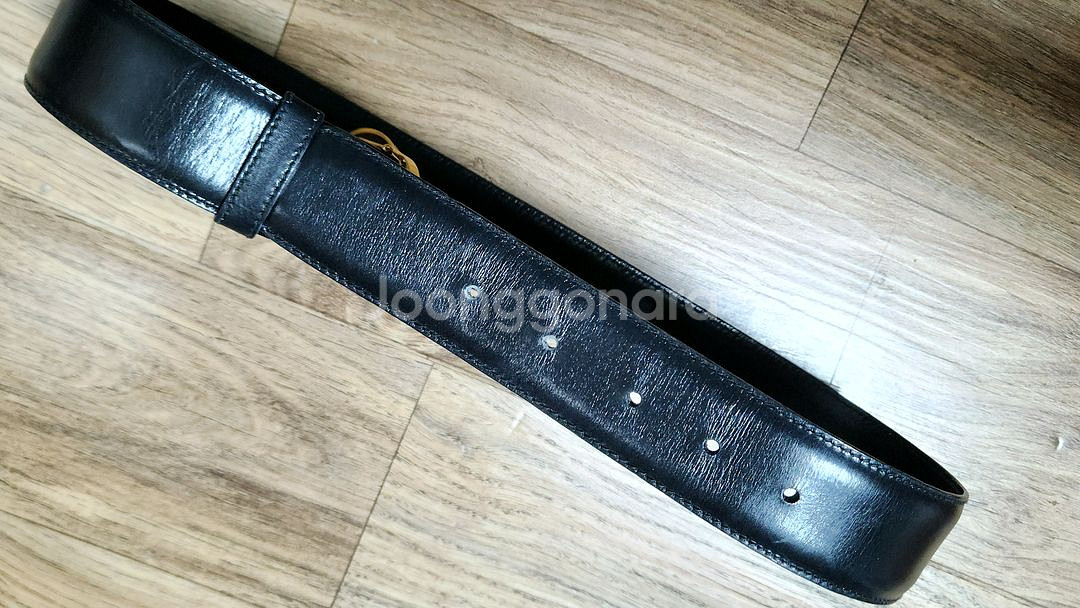 # GUCCI 구찌 정품 블랙 레더 여성명품벨트 급처--8