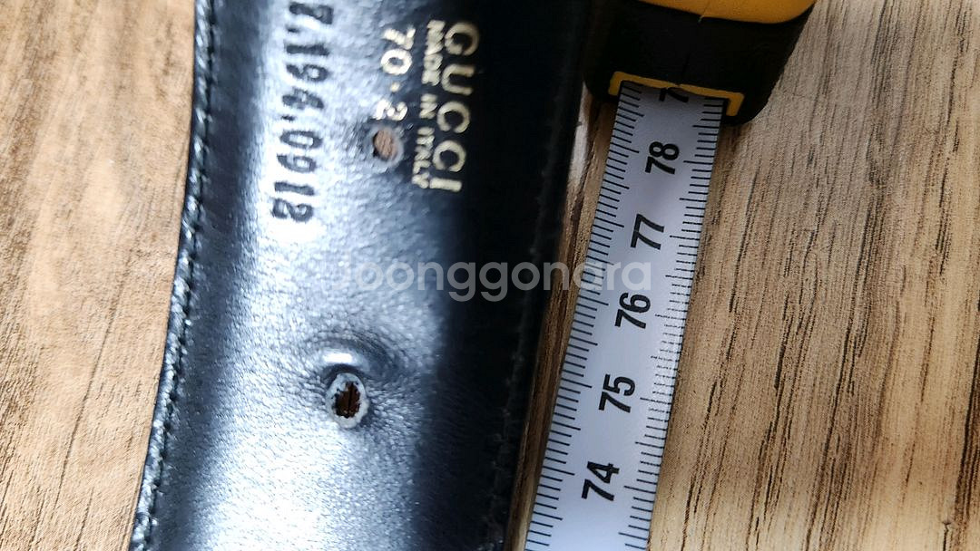 # GUCCI 구찌 정품 블랙 레더 여성명품벨트 급처--9