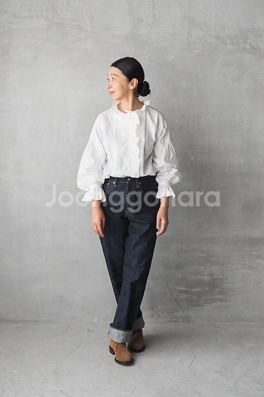 Nigel cabourn 나이젤 카본 프릴 블라우스--1