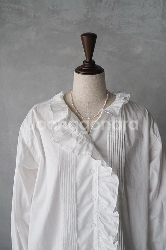 Nigel cabourn 나이젤 카본 프릴 블라우스--9