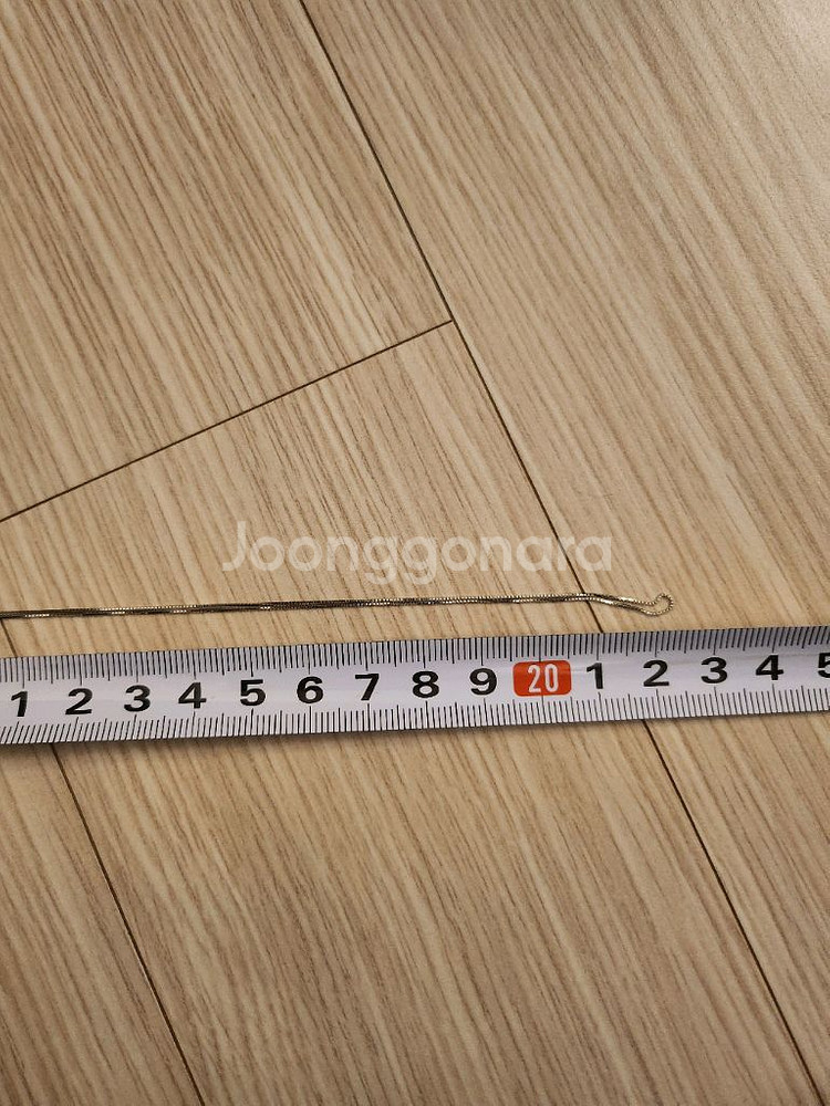 14k 화이트골드 목걸이 체인--5