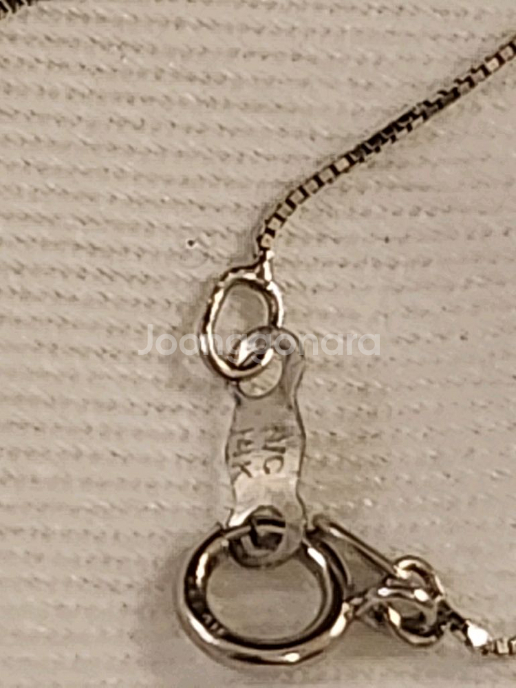 14k 화이트골드 목걸이 체인--4