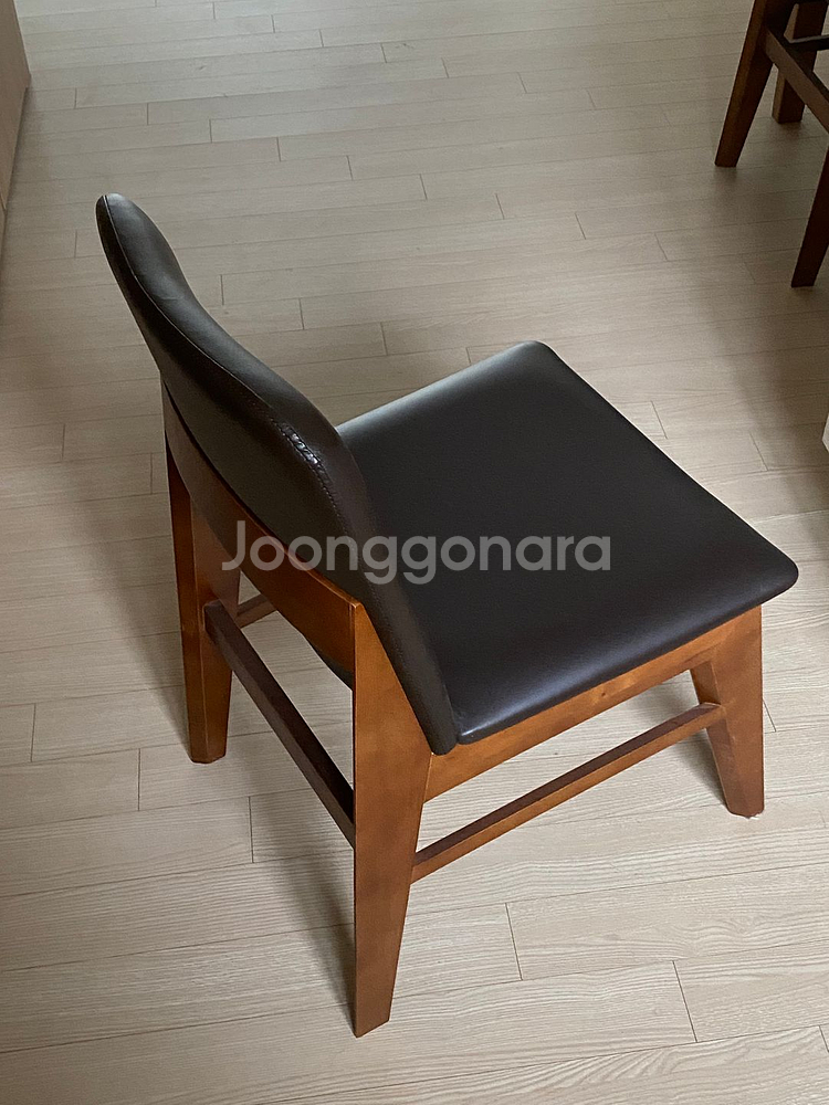 [주방가구] 4인용 원목 대리석 식탁 + 의자 세트--2