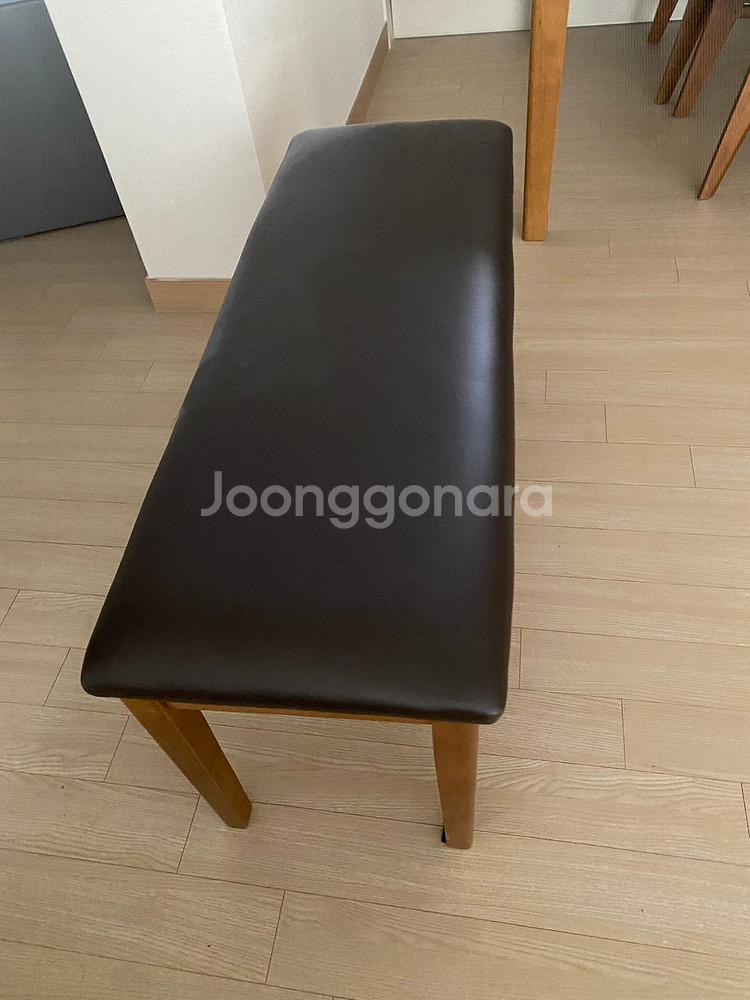 [주방가구] 4인용 원목 대리석 식탁 + 의자 세트--3