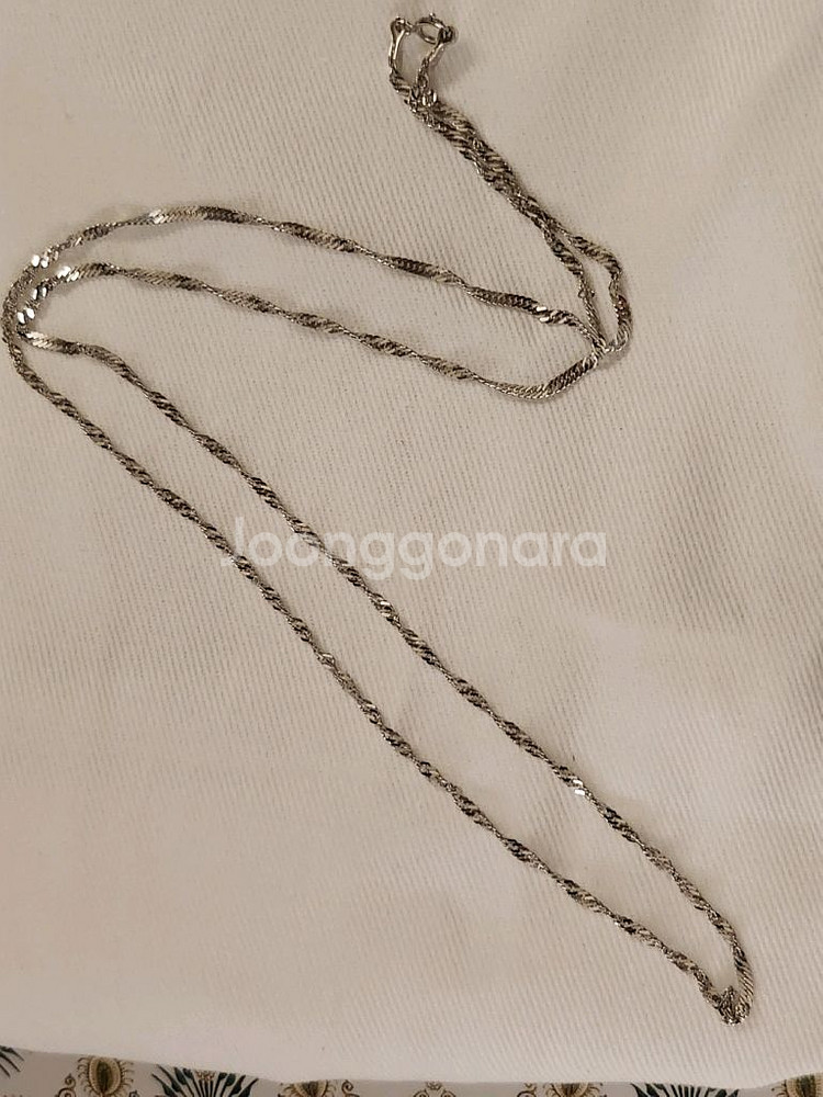 14k 화이트골드 목걸이 체인--2