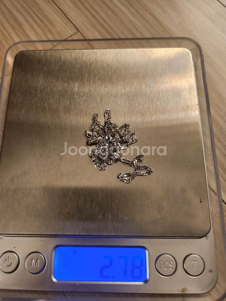 14k 화이트골드 목걸이 체인--4