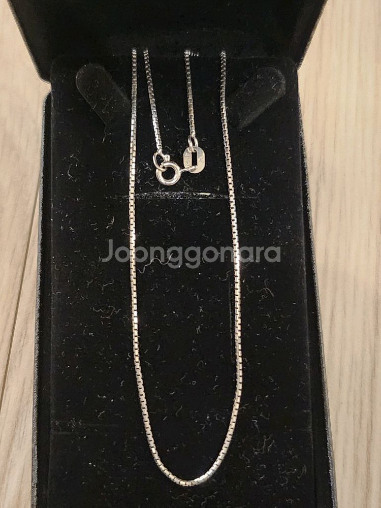 14k 화이트골드 목걸이 체인--0