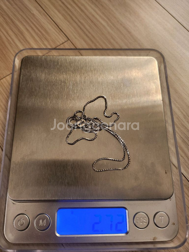 14k 화이트골드 목걸이 체인--4