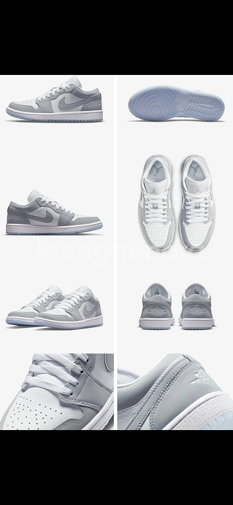 (정품) 나이키 에어조던 1로우 울프그레이 265--0