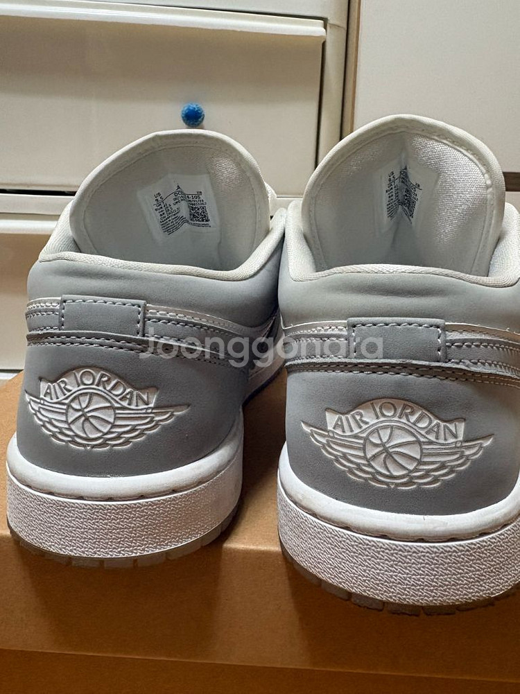 (정품) 나이키 에어조던 1로우 울프그레이 265--3