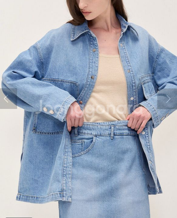 타임 오버사이즈 포켓데님 쟈켓--2