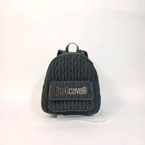 저스트까발리 크런치 검정색 나일론 여성 백팩