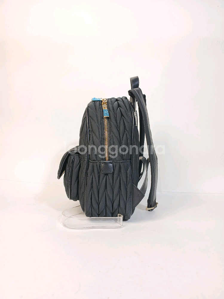 저스트까발리 크런치 검정색 나일론 여성 백팩--2