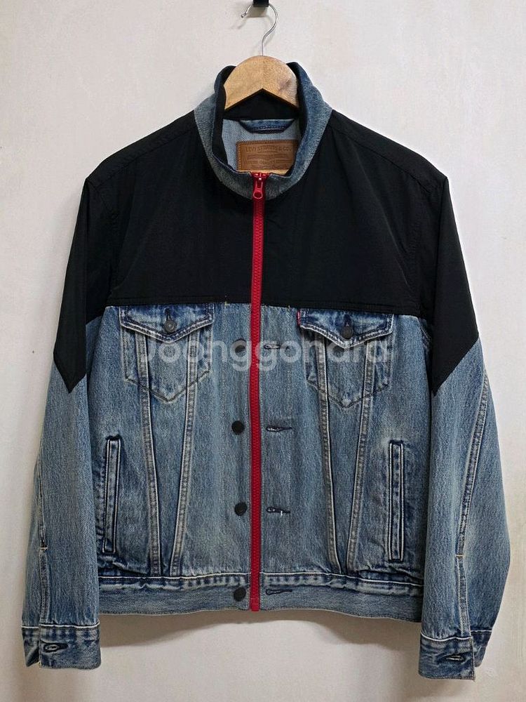리바이스 데님자켓. M 실착용L-100.--2