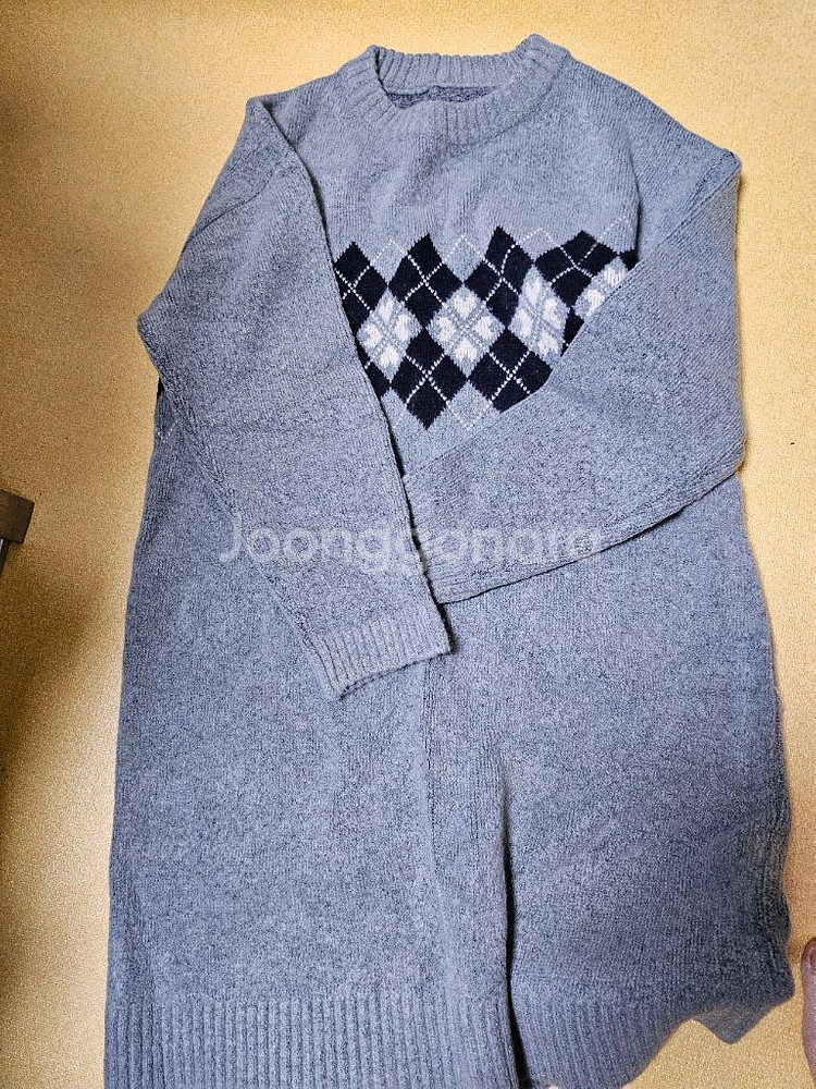 아가일니트 원피스 새상품--0