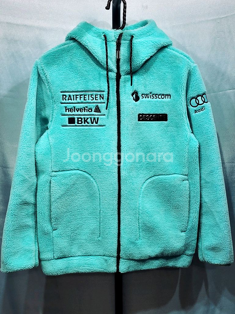 +무료배송+데상트 스위스스키팀 셰르파 플리스 후드집업 95--5