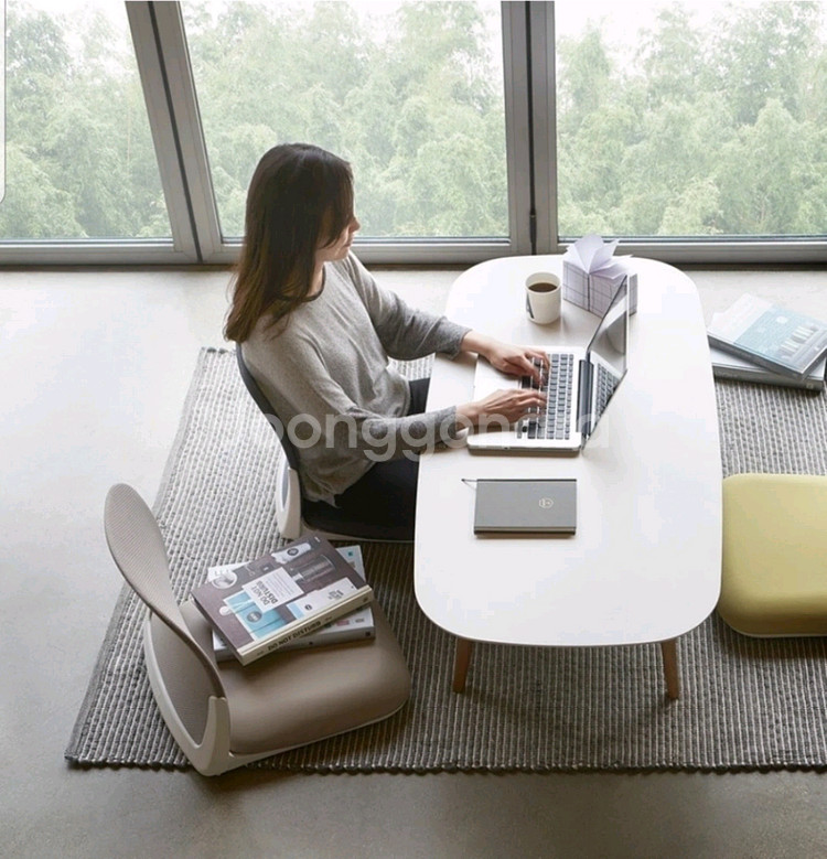 시디즈 좌식의자 M090 패브릭 (만다린오렌지)--6