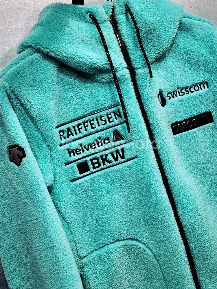 +무료배송+데상트 스위스스키팀 셰르파 플리스 후드집업 95--7