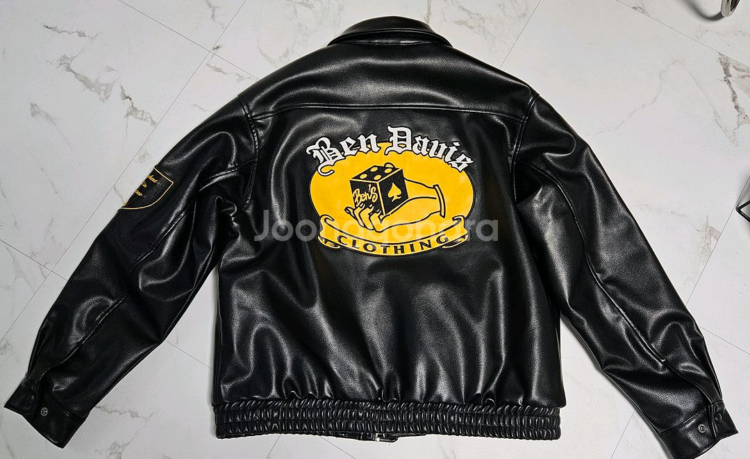 벤 데이비스 화이트라벨 레더 자켓 블랙 (M사이즈)--4