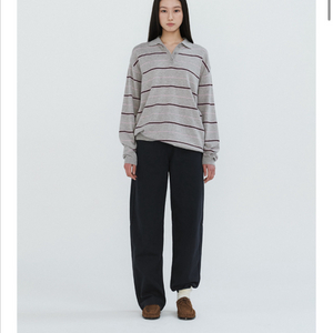 새상품 이브세이지 스트라이프 폴로 니트