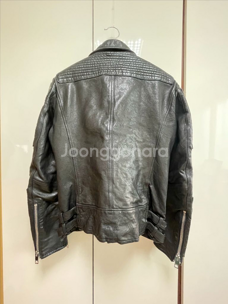 버버리 가죽 라이더 자켓--2