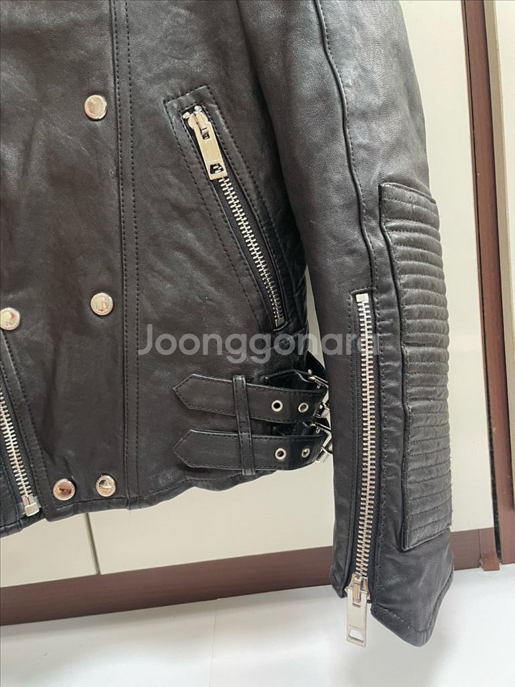 버버리 가죽 라이더 자켓--3
