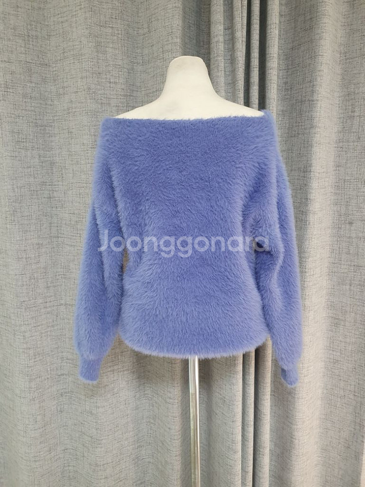 (상태좋음)소라색 털니트 프리 55~66--1