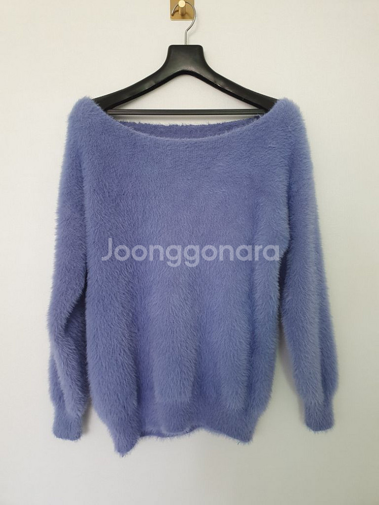 (상태좋음)소라색 털니트 프리 55~66--2