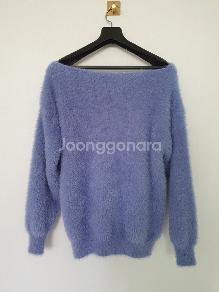 (상태좋음)소라색 털니트 프리 55~66--3