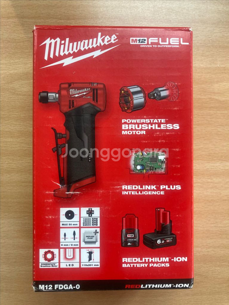 밀워키 M12 FDGA-0 직각 다이 그라인더 베어툴--3