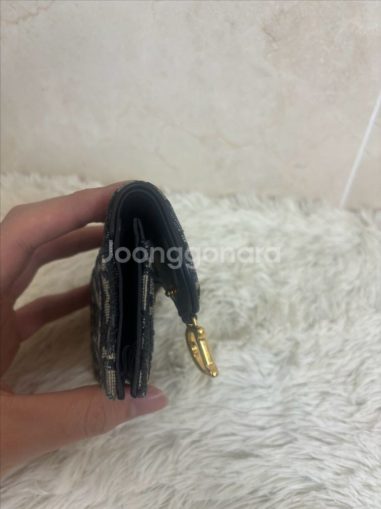 디올 오블리크 새들 블룸 카드지갑--8