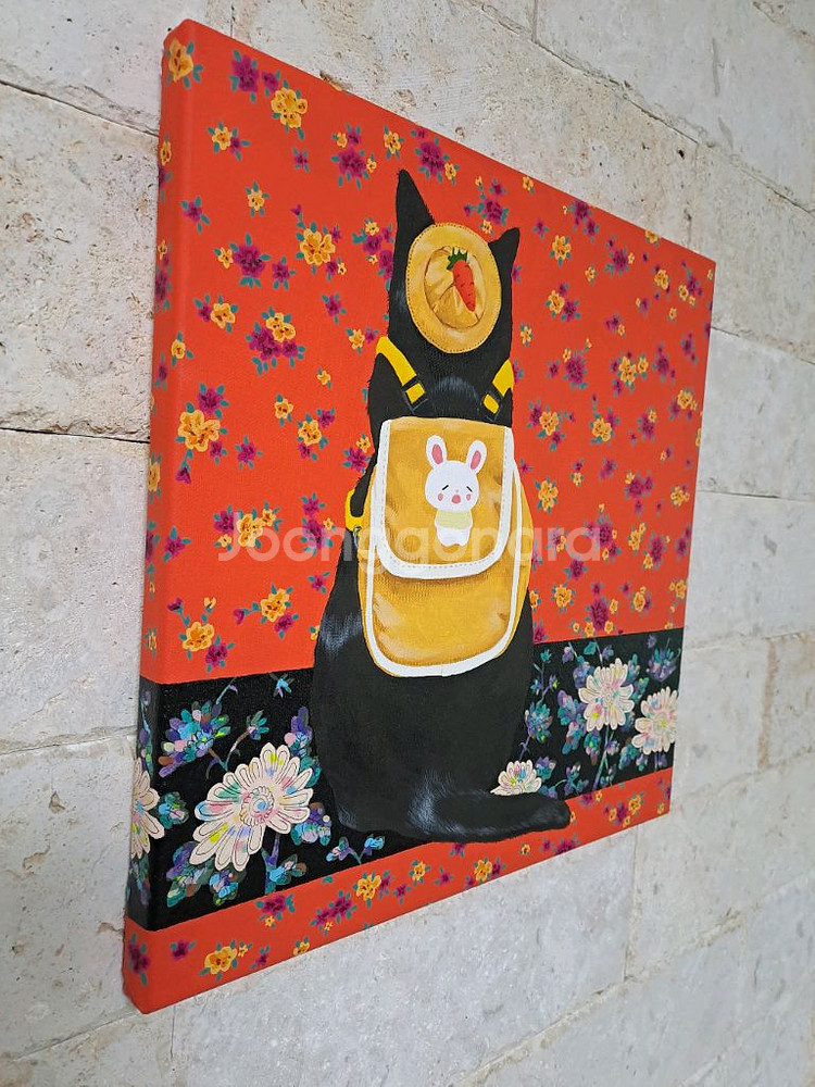 자개와 고양이 아크릴 그림액자입니다--1