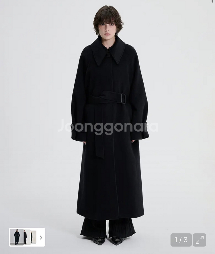 트리밍버드 트라움 발마칸 롱 코트 블랙 1사이즈(새상품--0