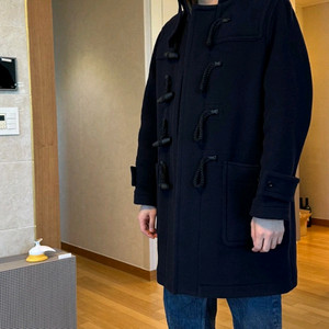 (23년12월구매)버버리 울블렌드 더플코트 네이비 54