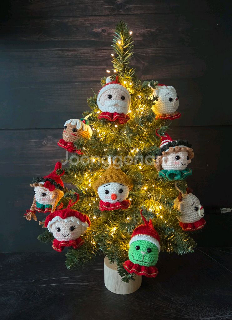 손뜨개 크리스마스 오너먼트 가랜드--0