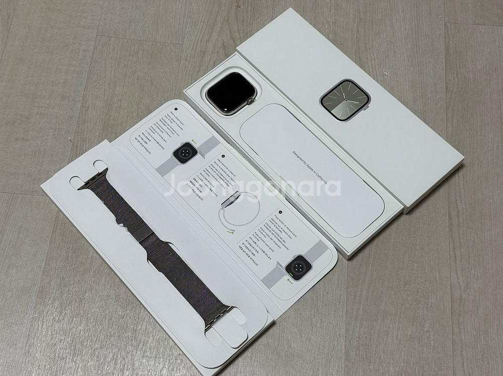 (배터리90) 애플워치9 스테인리스 밀레니즈루프 45m--1