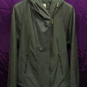 +무료배송+크로커다일 배색 후드 스트레치 더블집업 자켓 66