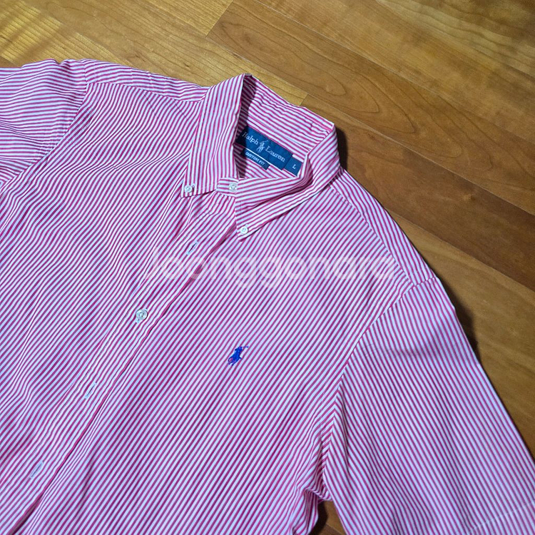 랄프로렌 남성 체크반팔셔츠 (L) - Used--3