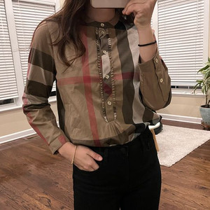 버버리 여성 체크셔츠