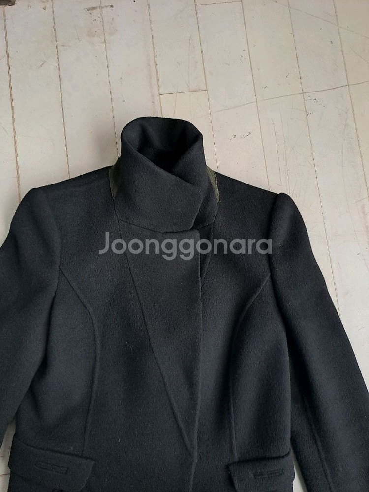 SYSTEM의 블랙 모 코트--3