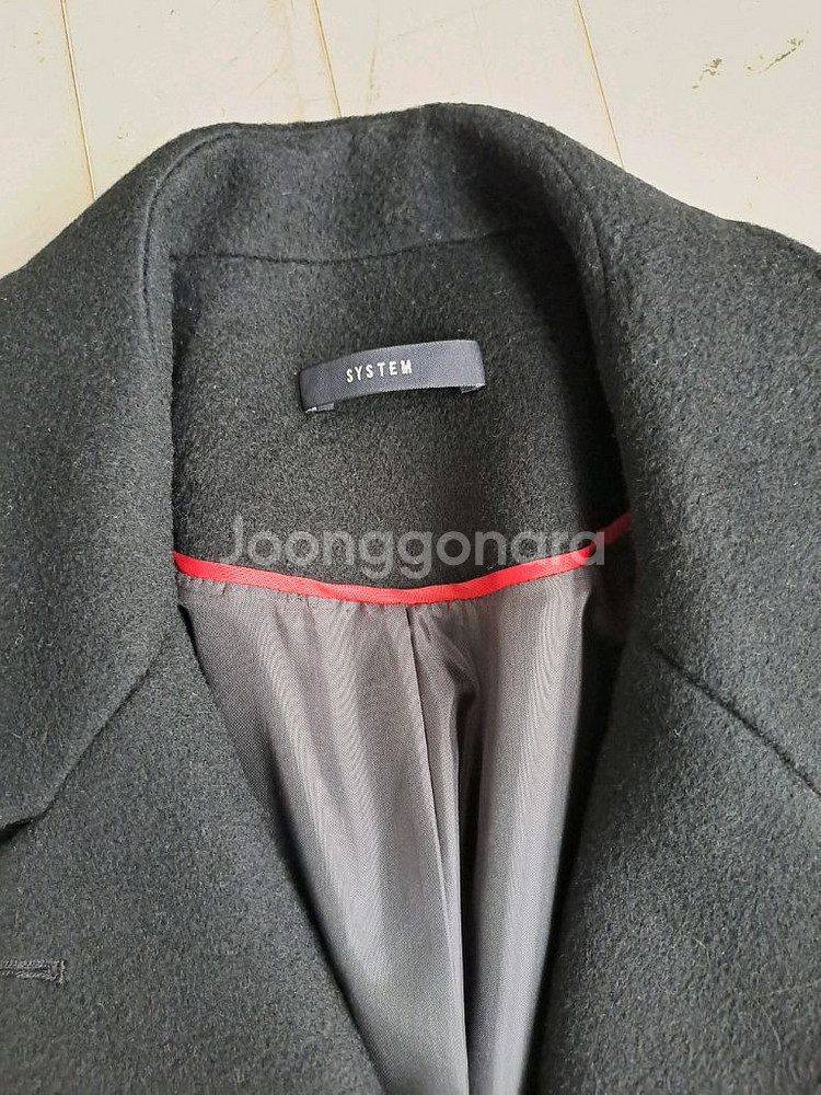 SYSTEM의 블랙 모 코트--1