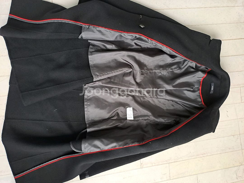 SYSTEM의 블랙 모 코트--4