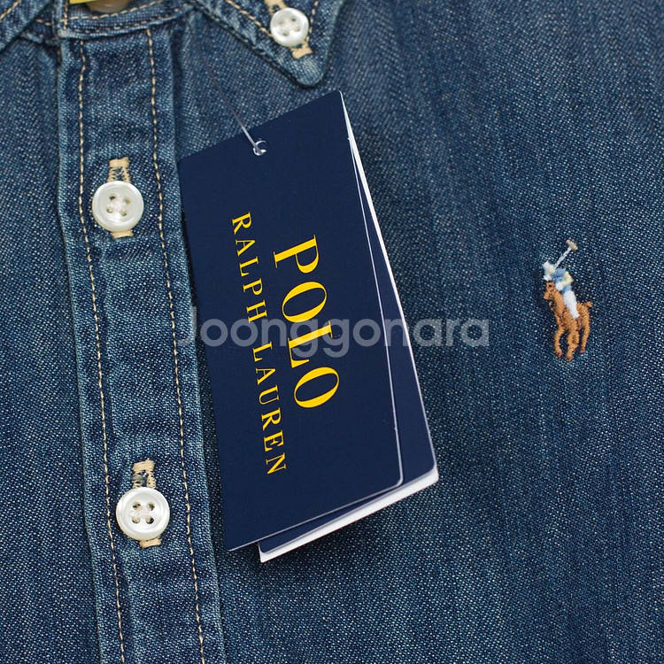 [걸즈12,14]폴로랄프로렌 벨트 코튼 데님 셔츠드레스--3