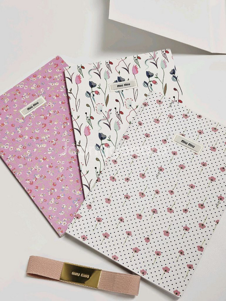 미우미우 플라워 노트 3종 세트--3
