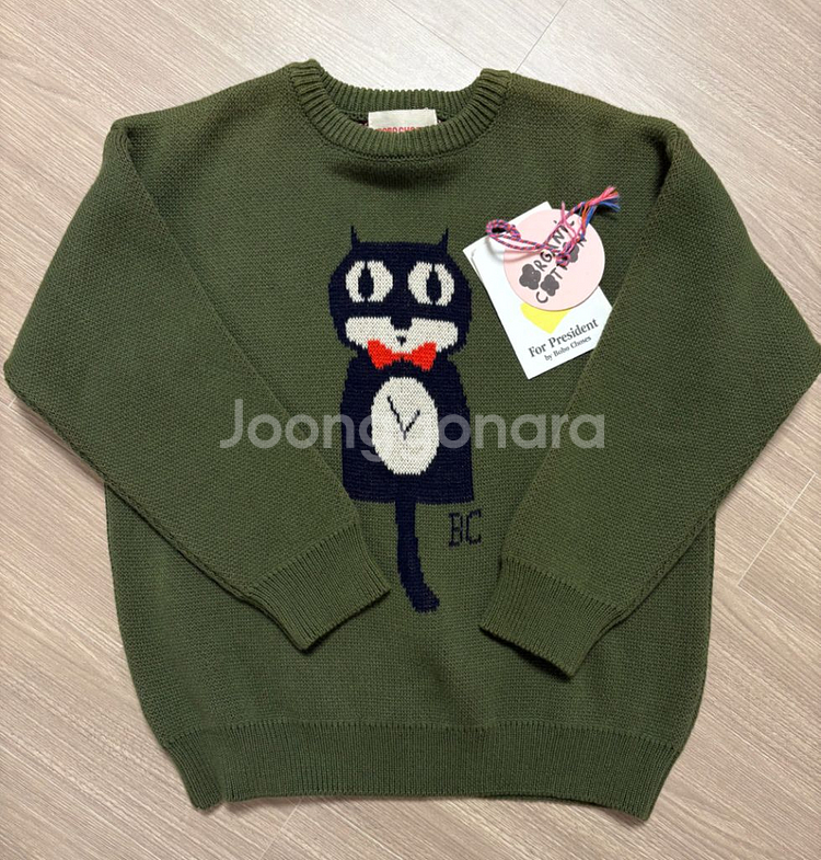 보보쇼즈 캣 오클락 스웨터 6~7 새상품--3