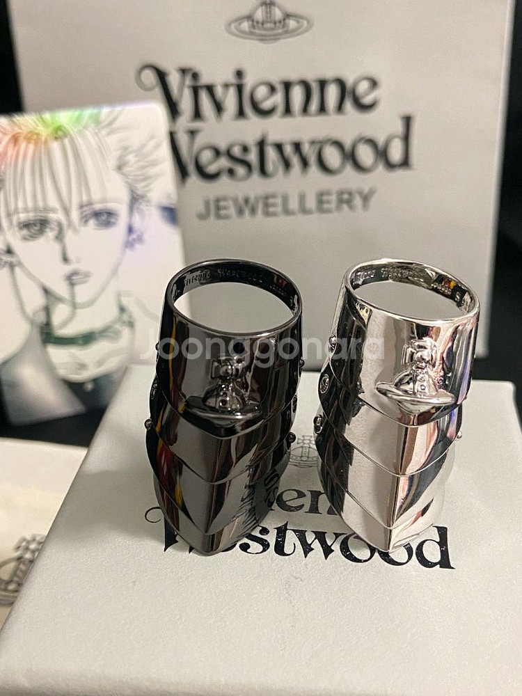 비비안 웨스트우드 orb 아머 링--0