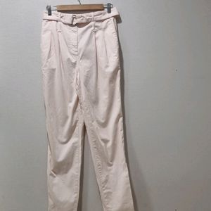 Maje 마쥬 연핑크 코튼 벨트 슬랙스 / 국내정품]