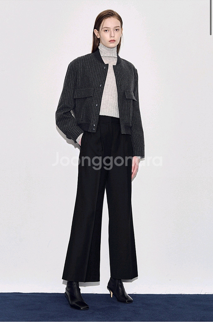 타임 울 백 밴딩 와이드 팬츠66 랑방 마인 더캐시미어--1